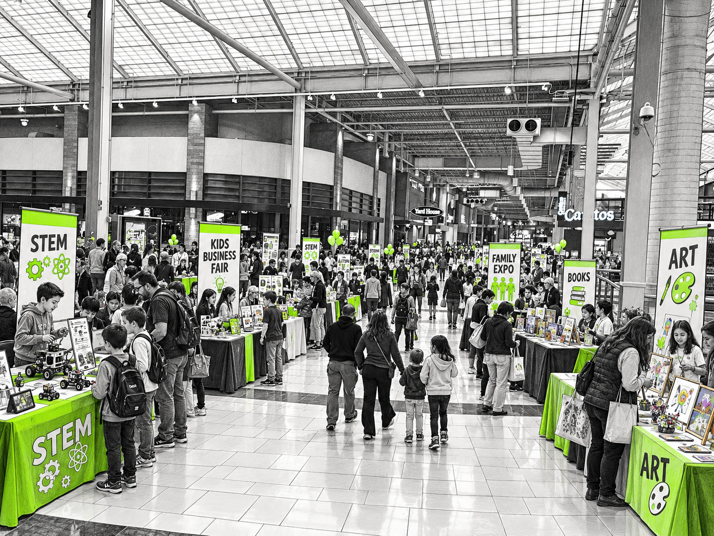 Family Expo and Children’s Business Fair in the upper-level gallery